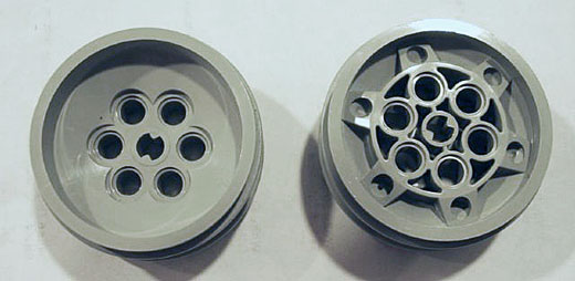 Wheel 68.8 x 24 Model Team Type 1 [Circle Holes around Wheel Ring] in Light Gray