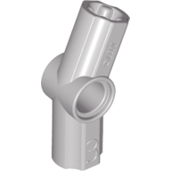 Technic Axle and Pin Connector Angled #3 - 157.5° in Light Gray