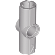 Technic Axle and Pin Connector Angled #2 - 180° in Light Gray