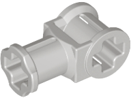 Technic Axle Connector with Axle Hole in Light Gray