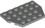 Wedge Plate 4 x 6 Cut Corners in Light Gray