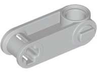 Technic Axle and Pin Connector Perpendicular 3L with Pin Hole in Light Gray