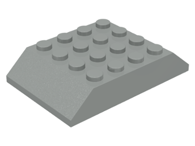 Brick Sloped 45° 6 x 4 Double [aka Train Roof] in Light Gray