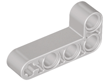 Technic Beam 2 x 4 L-Shape Thick in Light Gray
