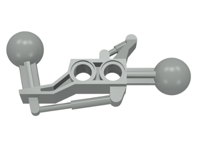 Large Figure Skeletal, Limb, Angular, 2 x 7 with 2 Ball Joints in Light Gray