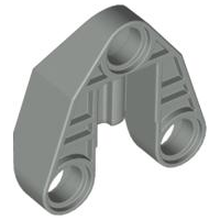 Technic Connector Block 3 x 3 Triangular with Axle, and Pin Hole in Light Gray
