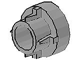 Technic Driving Ring Extension, 4 Ridges in Light Gray