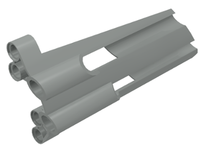 Technic Panel Fairing # 4 Large Long, Large Holes, Side B in Light Gray
