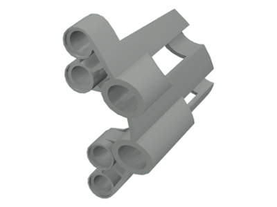 Technic Panel Fairing # 2 Large Short, Large Holes, Side B in Light Gray