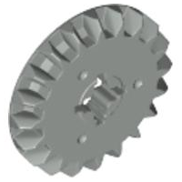 Technic Gear 20 Tooth Bevel in Light Gray