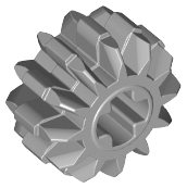 Technic Gear 12 Tooth Double Bevel in Light Gray