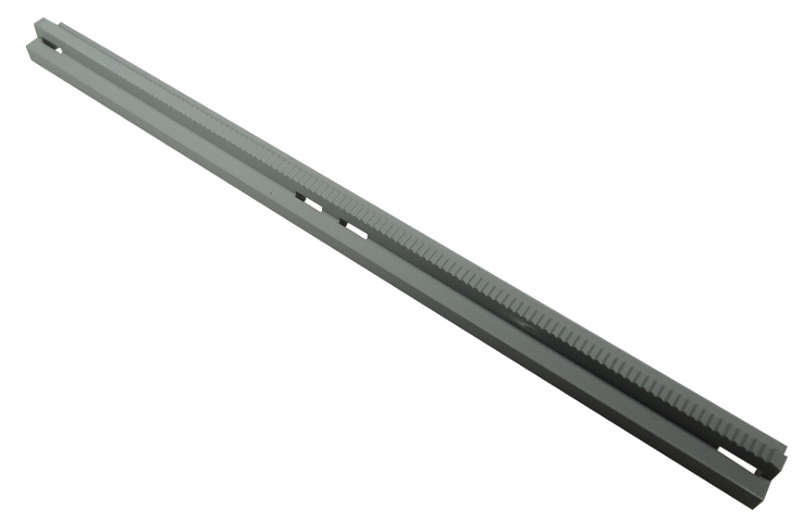 Vehicle Track, Train, Slotted Rail Straight in Light Gray