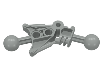 Large Figure Skeletal, Limb, Angular with 2 Ball Joints, and 2 Holes (Toa) in Light Gray