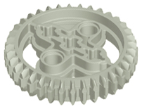 Technic Gear 36 Tooth Double Bevel in Light Gray