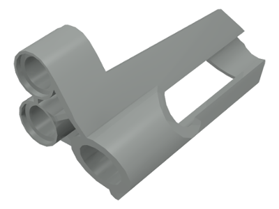 Technic Panel Fairing # 6 Small Short, Large Hole, Side B in Light Gray