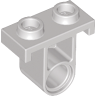 Technic Pin Connector Plate with One Hole (Single on Bottom) in Light Gray