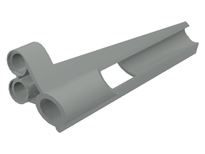 Technic Panel Fairing # 8 Small Long, Large Hole, Side B in Light Gray