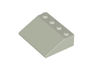 Brick Sloped 33° 3 x 4 in Light Gray