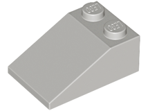 Brick Sloped 33° 3 x 2 in Light Gray