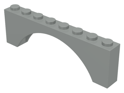 Brick Arch 1 x 8 x 2 in Light Gray