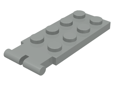 Hinge Plate 2 x 4 - Male (Digger Bucket Holder) in Light Gray