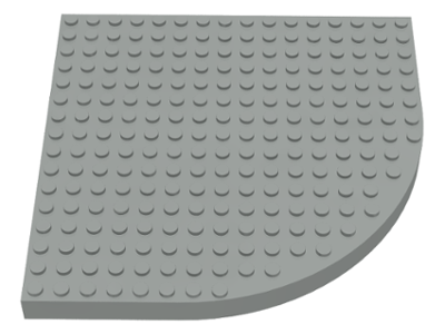 Brick Round Corner 16 x 16 in Light Gray