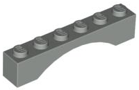 Brick Arch 1 x 6 in Light Gray