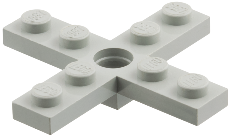 Propeller 4 Blade 5 Diameter with Hole for Rotor Holder in Light Gray