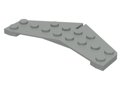 Wedge Plate 4 x 8 Tail in Light Gray