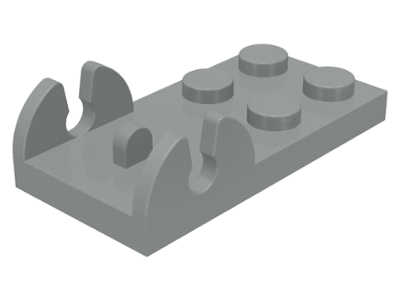 Hinge Plate 2 x 4 - Female (Digger Bucket Holder) in Light Gray