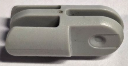 Arm Piece Straight with 2 and 3 Fingers in Light Gray