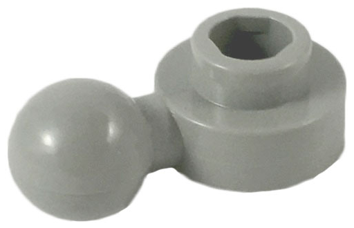 Plate Round 1 x 1 with Towball and Hexagonal Hole [Maxifig Hand] in Light Gray