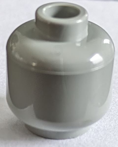 Minifig Head [Plain] [Hollow Stud] in Light Gray