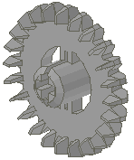 Technic Gear 24 Tooth Crown with Reinforcements [New Style] in Light Gray