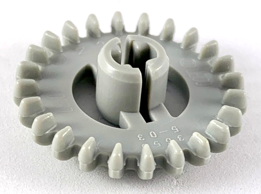 Technic Gear 24 Tooth Crown with Flat Teeth in Light Gray