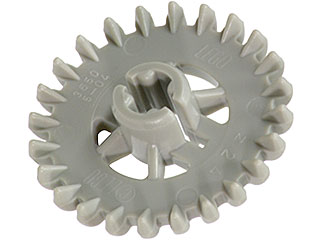 Technic Gear 24 Tooth Crown with Pointed Teeth in Light Gray