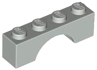 Brick Arch 1 x 4 in Light Gray