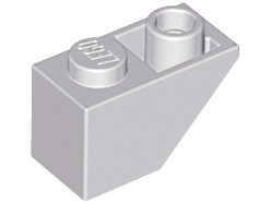 Brick Sloped Inverted 45° 2 x 1 in Light Gray