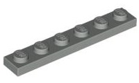 Plate 1 x 6 in Light Gray