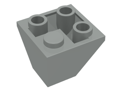 Brick Sloped Inverted 45° 2 x 2 Double Convex in Light Gray