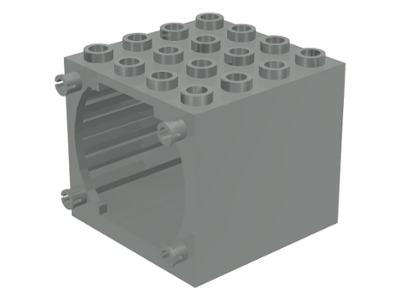 Motor Housing 4 x 4 x 3, 4.5V in Light Gray
