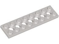 Technic Plate 2 x 8 [7 Holes] in Light Gray
