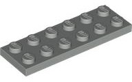 Plate 2 x 6 in Light Gray