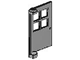 Door 1 x 4 x 5 with 4 Panes, Squared Base in Light Gray
