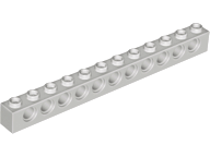 Technic Brick 1 x 12 [11 Pin Holes] in Light Gray