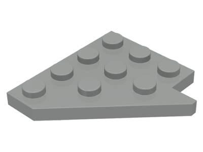 Wedge Plate 4 x 4 Wing Left in Light Gray