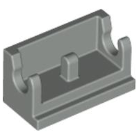Hinge Brick 1 x 2 Base in Light Gray