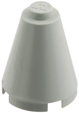Cone 2 x 2 x 2, Solid Stud in Light Gray