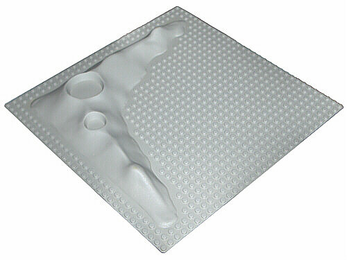 Baseplate Raised 32 x 32 Craters without Crater Studs in Light Gray