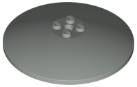 Dish 8 x 8 Inverted [Radar], Solid Studs, Rounded Anti-stud Underside in Light Gray